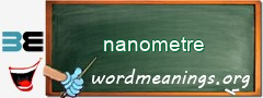 WordMeaning blackboard for nanometre